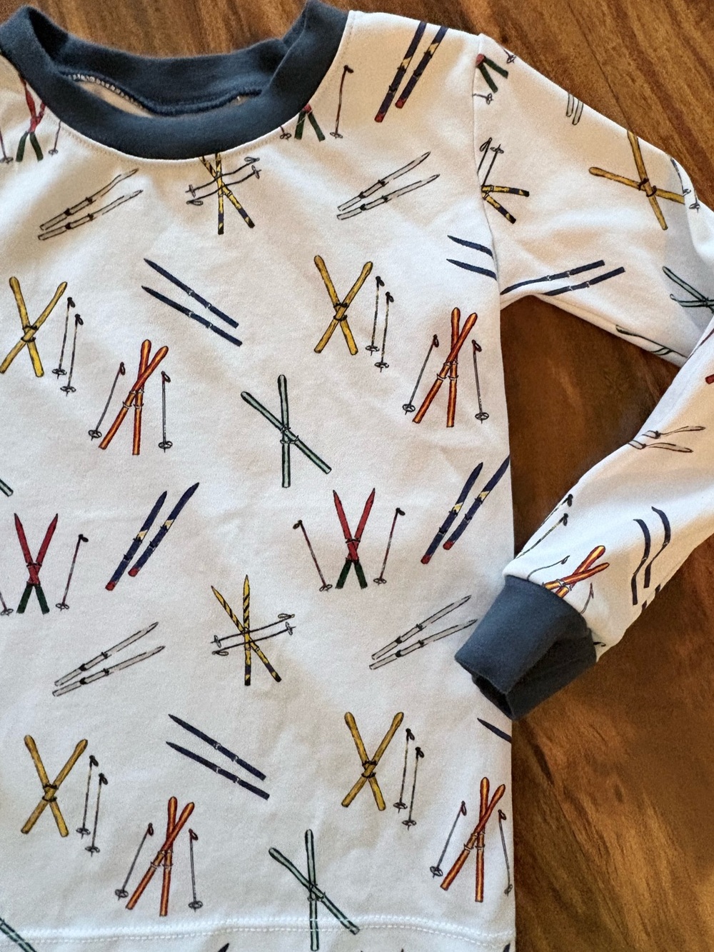 Lake Pajamas Little Boys Pima Cotton Ski Print Shirt 4T Top Snug Fit